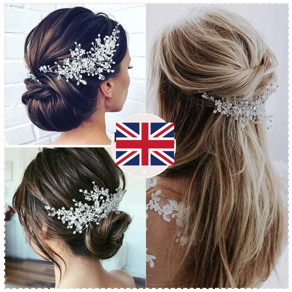 hair accessories for wedding party Niche Utama Home Bride Flower Wedding Hair Vine Crystal Bridal Hair Piece Party Hair  Accessories