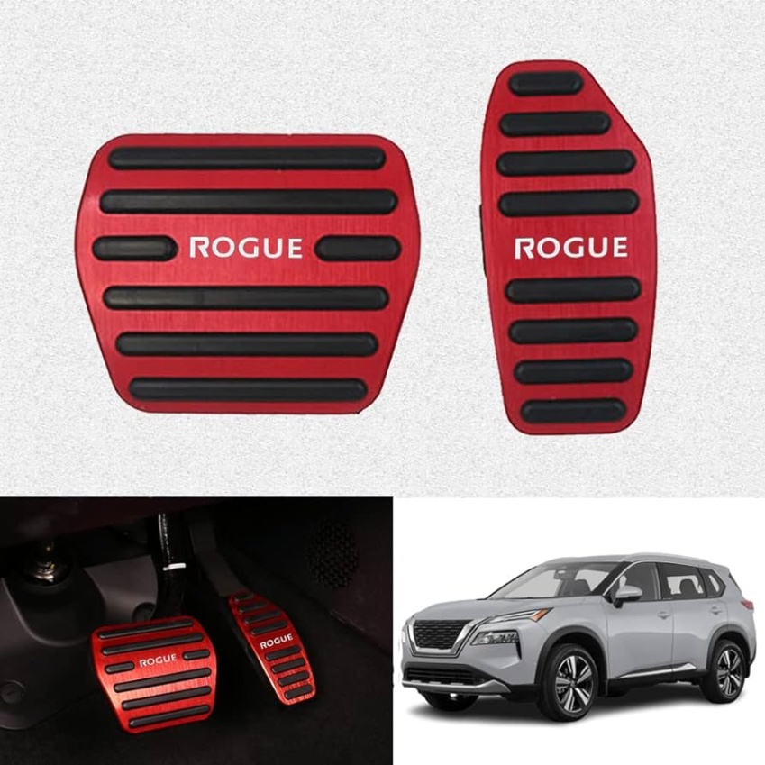 nissan rogue accessories Niche Utama Home Kakash Custom Interior Accessories for Nissan Rogue Sport - Rogue  - aluminium alloy Gas Accelerator Pedal Covers,Anti-Slip No  Drilling