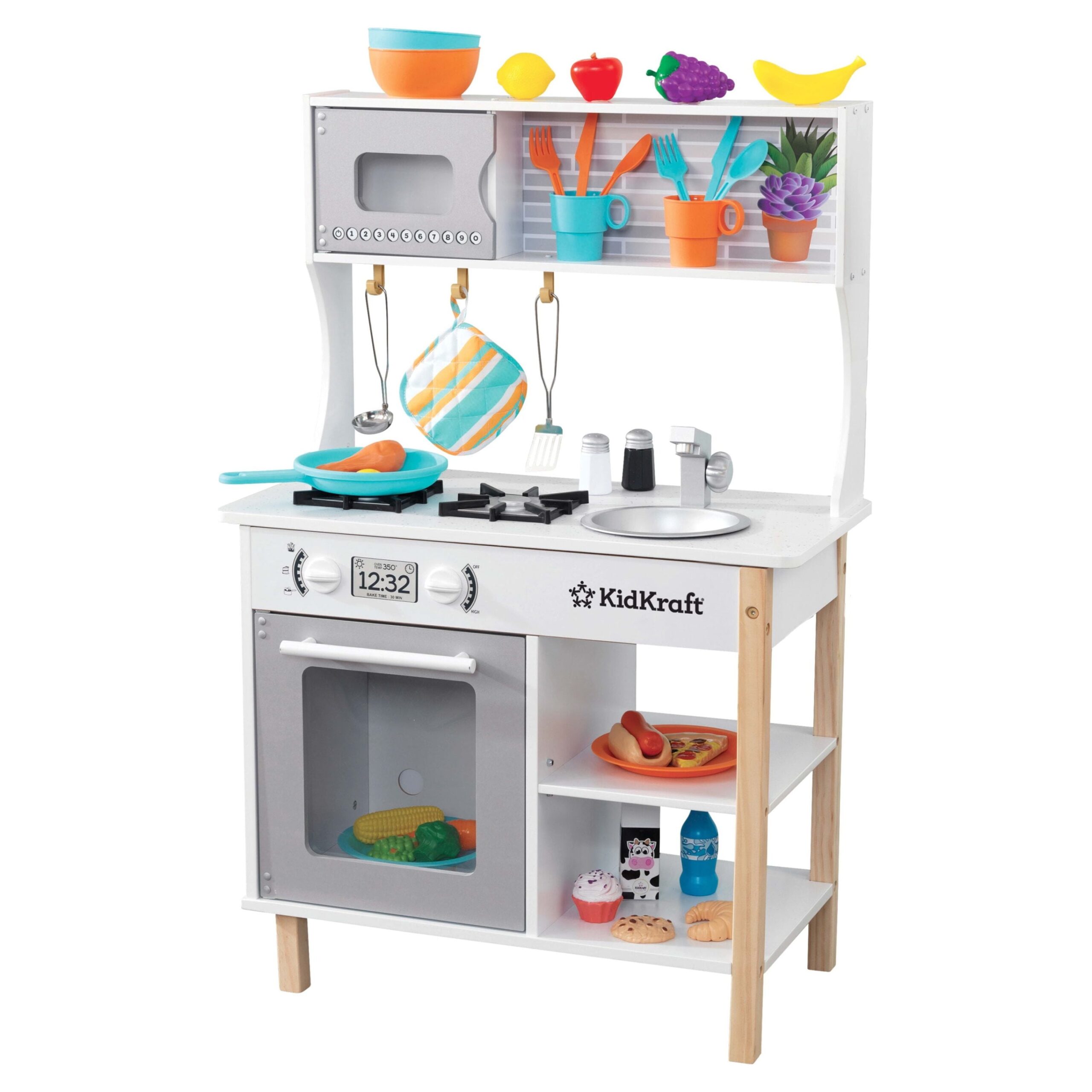 play kitchen with accessories Niche Utama Home KidKraft All Time Wooden Play Kitchen with  Accessories
