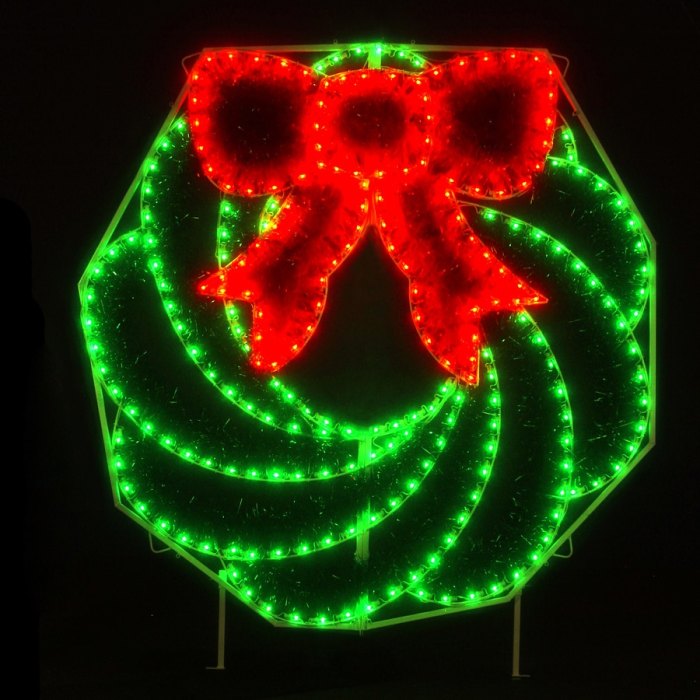 Christmas lights motif light outdoor rope led 2d ornament bell indoor street china